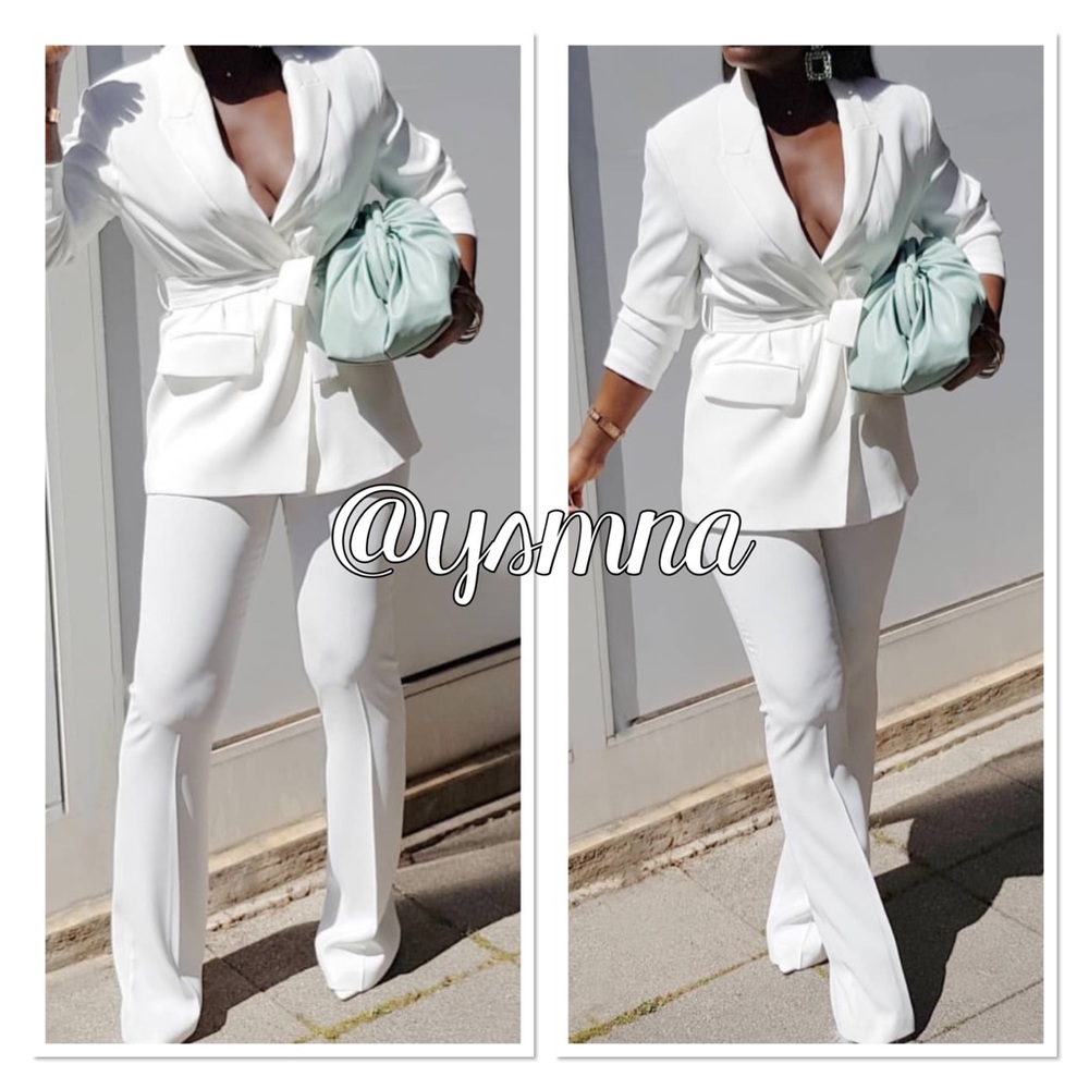 Zara belted blazer+ pants bloggers favorite - Picture 4 of 16